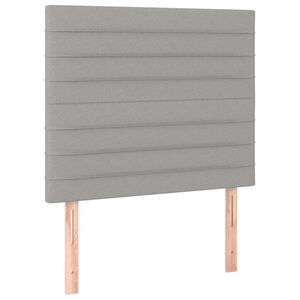 vidaXL Zagł&oacute;wek jasnoszary 80x5x118/128 cm tkanina