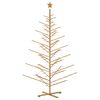 vidaXL Drewniana choinka 240 cm Bambus i lite drewno sosnowe brązowy