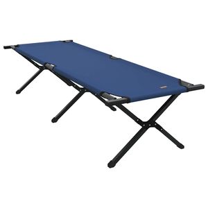 vidaXL Składane Ł&oacute;żko Kempingowe Niebieski 193 x 69 x 45 cm