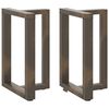 vidaXL Nogi do stołu jadalnego w kształcie litery T 2 szt. Czarne 50x35x(72-73) cm Stal