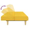 vidaXL 2-osobowa kanapa, żółta, tapicerowana tkaniną