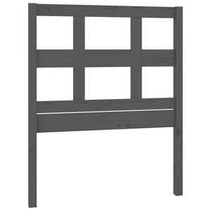 vidaXL Wezgłowie ł&oacute;żka, szare, 80,5x4x100 cm, lite drewno sosnowe