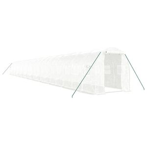 vidaXL Szklarnia ze stalową ramą, biała, 44 m&sup2;, 22x2x2 m