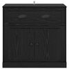 vidaXL Highboard z szufladą Czarny Dąb 70 x 35,5 x 67,5 cm