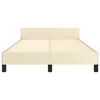vidaXL Rama ł&oacute;żka bez materaca Kremowa 120x190 cm Sk&oacute;ra ekologiczna