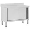 vidaXL St&oacute;ł roboczy, przesuwne drzwi, 120x50x(95-97) cm, stal