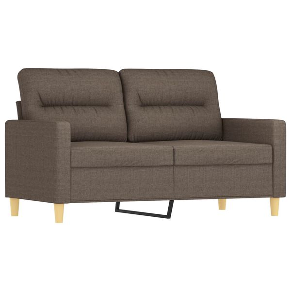 vidaXL 2-osobowa sofa wypoczynkowa z poduszkami, taupe, 120 cm