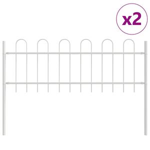 vidaXL Ogrodzenie Ogrodowe 2 pcs Biały 3,4 x 0,6 m