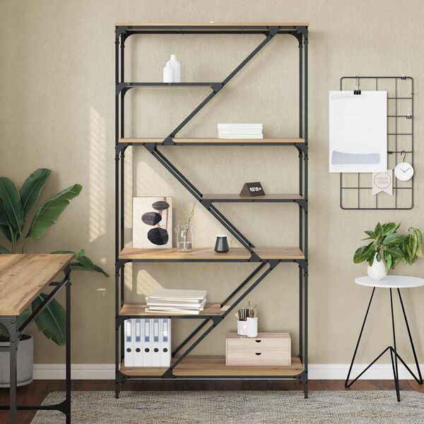 vidaXL P&oacute;łka na książki Dąb rzemieślniczy 91 x 36 x 176 cm