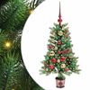 vidaXL Choinka z 150 diodami LED z podstawą Zielony 90 cm PE