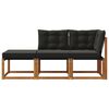 vidaXL Modułowa sofa na zewnątrz z poduszką 3 Sztuka Naturalny