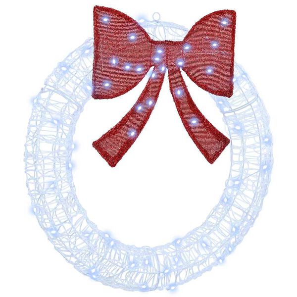 vidaXL Wianek z 60 diodami LED Zimna biel 75 cm Akryl