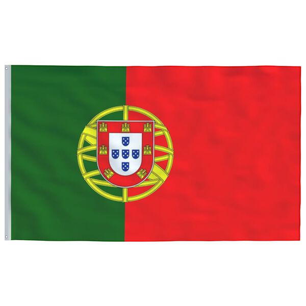 vidaXL Flaga Portugalii z masztem, 5,5 m, aluminium
