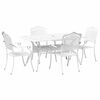 vidaXL Zestaw do jadalni w ogrodzie 5 pcs Biały Aluminium