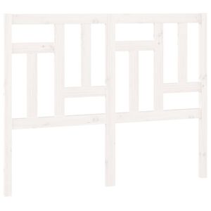 vidaXL Wezgłowie ł&oacute;żka, białe, 145,5x4x100 cm, lite drewno sosnowe