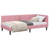 vidaXL Rama ł&oacute;żka narożnego Z zagł&oacute;wkiem R&oacute;żowy 90 cm x 190 cm Aksamit