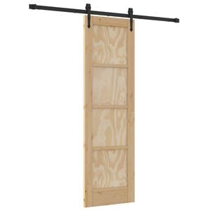 vidaXL Drzwi przesuwne ORKDAL 61 x 198,5 cm Lite drewno sosnowe