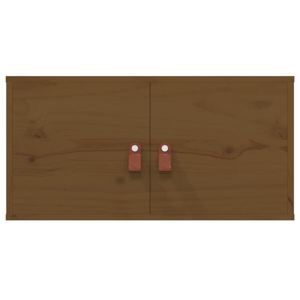 vidaXL Szafki ścienne, 2 szt., miodowy brąz, 60x30x30 cm, lita sosna