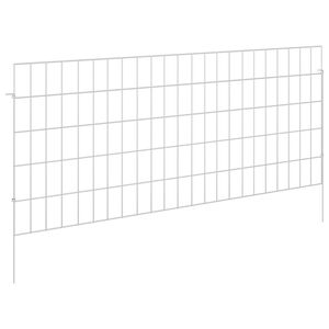 vidaXL Ogrodzenie z palikami 48 pcs 115 x 50 cm Mesh Stal ocynkowana