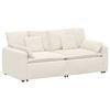 vidaXL Sofa modułowa z poduszkami, kremowa