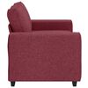 vidaXL Sofa 2-osobowa w kolorze czerwonego wina 160x77x82 cm Tkanina