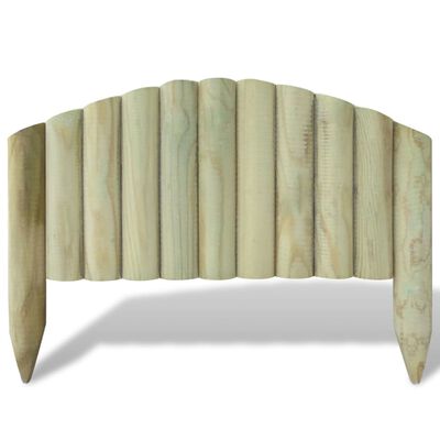 vidaXL Obrzeże drewniane, 10 paneli, drewno, 55 cm