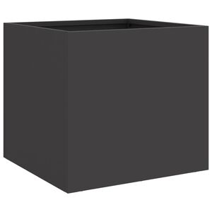 vidaXL Donica, czarna, 32x30x29 cm, stal