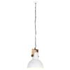 vidaXL Industrialna lampa wisząca, 25 W, biała, okrągła, 32 cm, E27