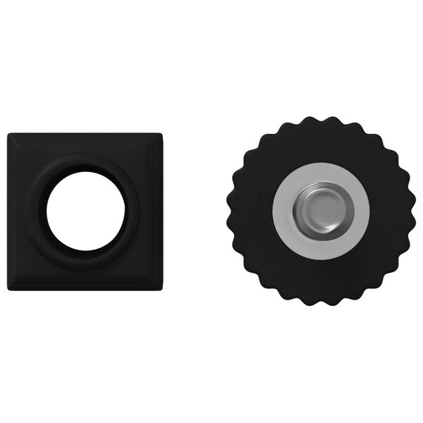 vidaXL Poziomice meblowe Z regulacją 2 pcs Czarny M6 PP