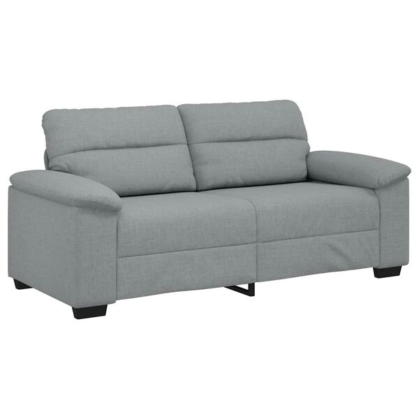 vidaXL Sofa 2-osobowa, jasnoszara, 180x81x84 cm, tapicerowana tkaniną