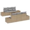 vidaXL Zestaw Sof na Ogr&oacute;d z poduszką 7 pcs Beżowy polirattan