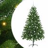vidaXL Choinka z 300 diodami LED z podstawą Zielony 180 cm PE