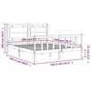 vidaXL Rama ł&oacute;żka bez materaca, biała, 160x200 cm, lite drewno sosnowe