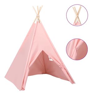vidaXL Namiot dziecięcy tipi, z torbą, peach skin, r&oacute;ż, 120x120x150 cm