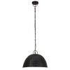 vidaXL Industrialna lampa wisząca, 25 W, czarna, okrągła, 41 cm, E27