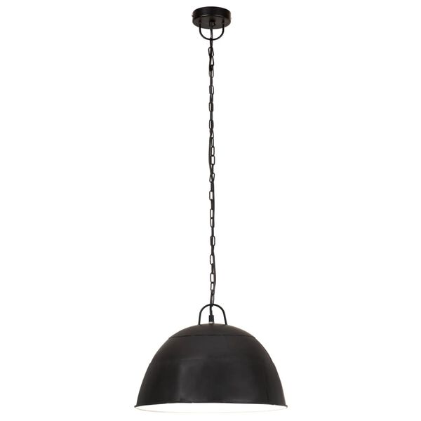 vidaXL Industrialna lampa wisząca, 25 W, czarna, okrągła, 41 cm, E27