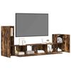 vidaXL Zestaw 4 szafek telewizyjnych, przydymiony dąb