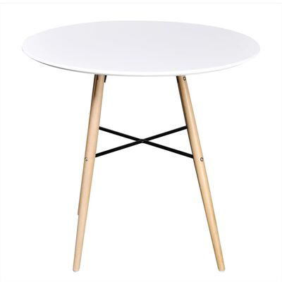 Zestaw do jadalni: Okrągły stół + 2 krzesła, biały