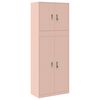 vidaXL Szafka do przechowywania 2 szt. r&oacute;żowy 80 x 40 x 210 cm Stal