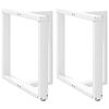 vidaXL Nogi do stołu jadalnego w kształcie litery T 2 szt. Białe 80x35x(72-73) cm Stal