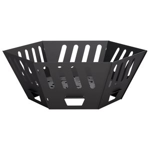 vidaXL Kominek Czarny 60 x 60 x 23 cm Stal