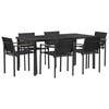 vidaXL Zestaw Mebli Ogrodowych 7 pcs Czarny i antracyt Textilene