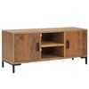 vidaXL Szafka pod telewizor, brązowa, 110x35x48 cm, drewno sosnowe