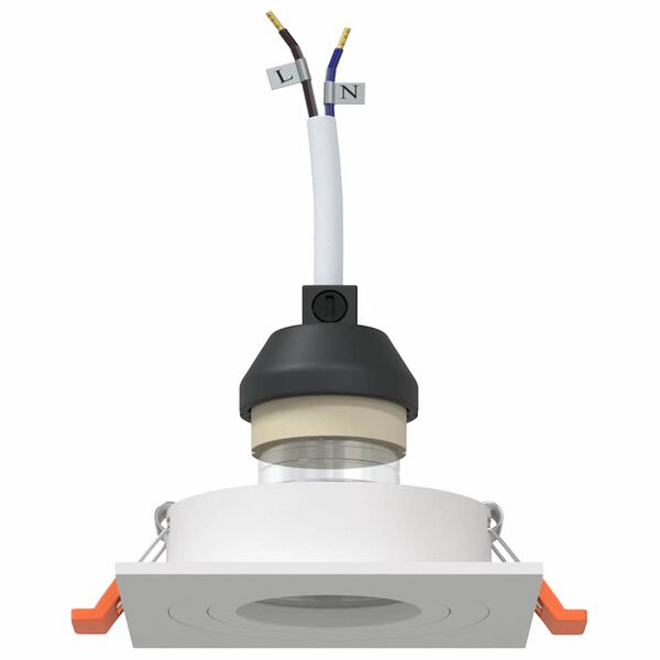 vidaXL Reflektor 12 pcs Biały 9 x 9 x 2 cm Aluminium