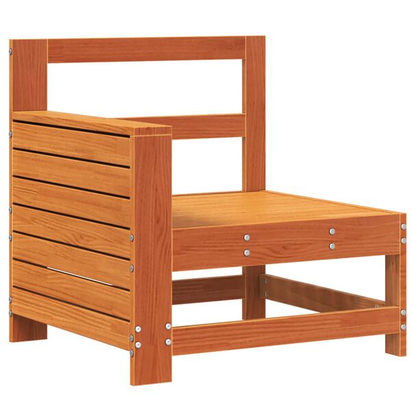 vidaXL Siedzisko ogrodowe z podłokietnikiem, woskowy brąz, 69x62x70,5