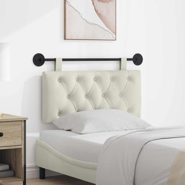 vidaXL Wisząca Głowa Kremowy 90 x 55 x 7 cm Aksamit