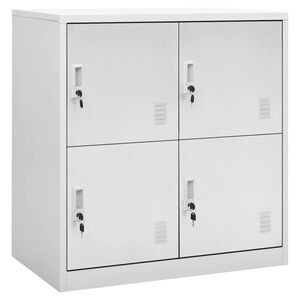 vidaXL Szafka zamykana na klucz, jasnoszara, 90x45x92,5 cm, stal