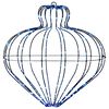 vidaXL Świecący sopel świąteczny 192 LED Niebieski &Oslash; 45 x 40 cm