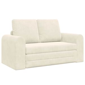 vidaXL Sofa Bed Kremowy 148 x 71 x 83 cm Aksamit