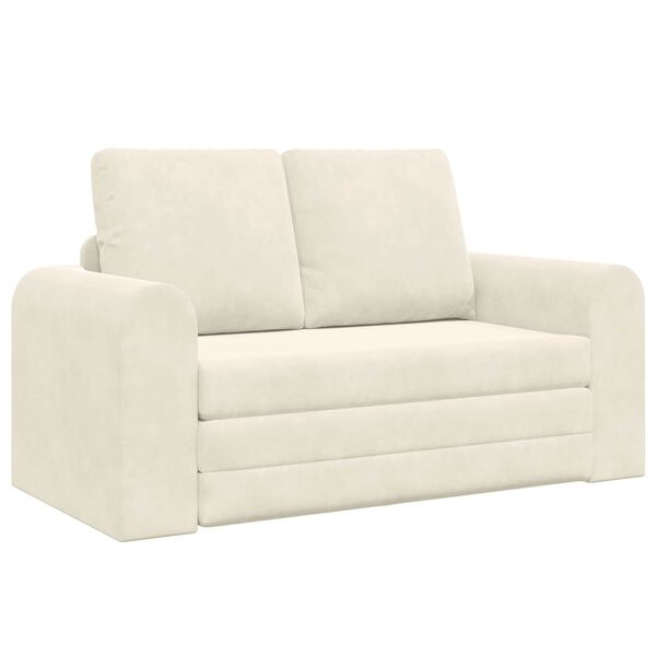 vidaXL Sofa Bed 60cm Kremowy Aksamit
